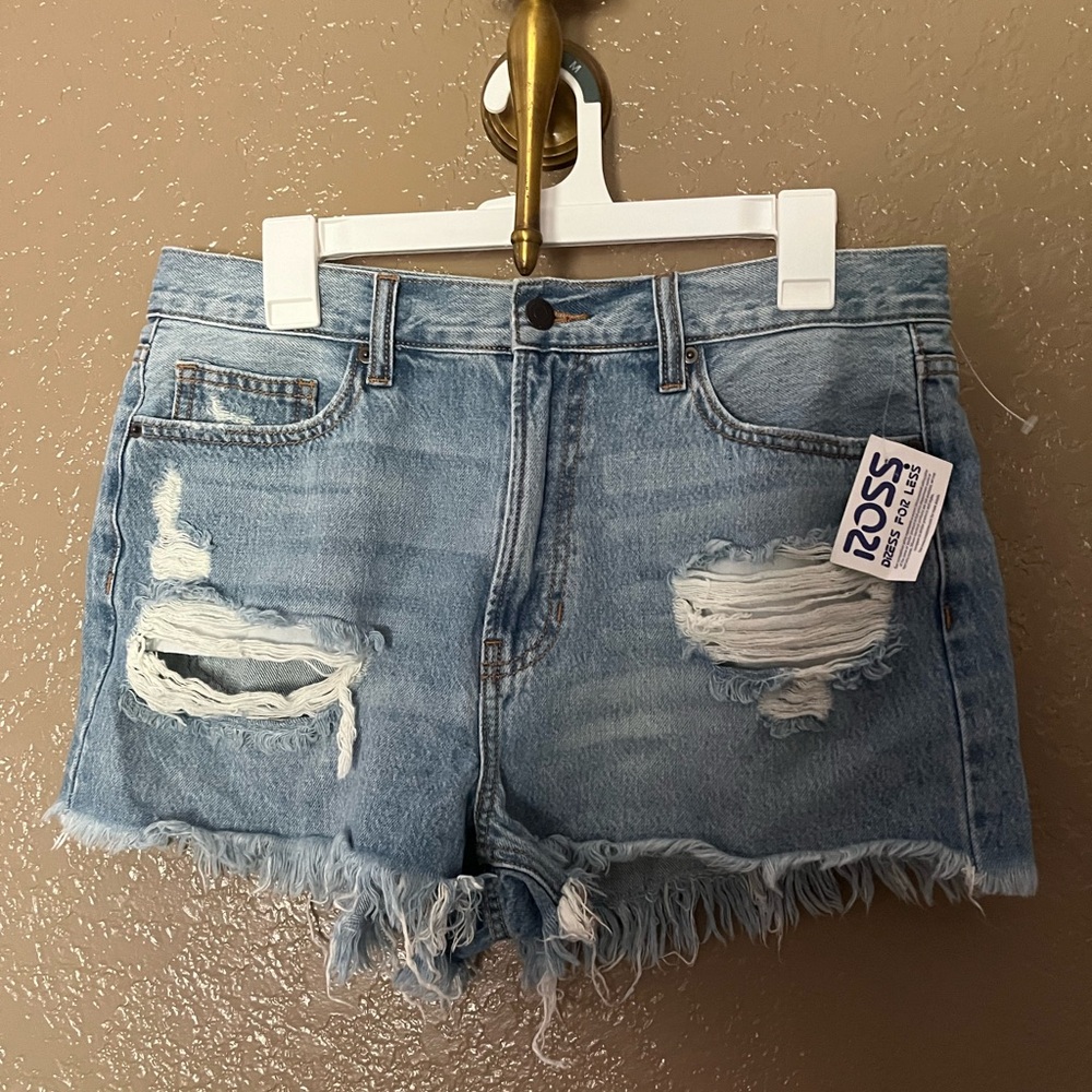 Distressed Denim Shorts